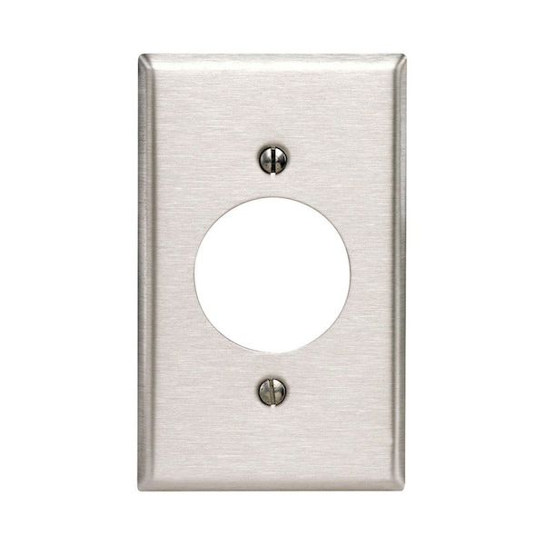 Leviton Leviton Commercial Smooth Silver 1 gang Stainless Steel Outlet Wall Plate 1 pk 84020-040 - main
